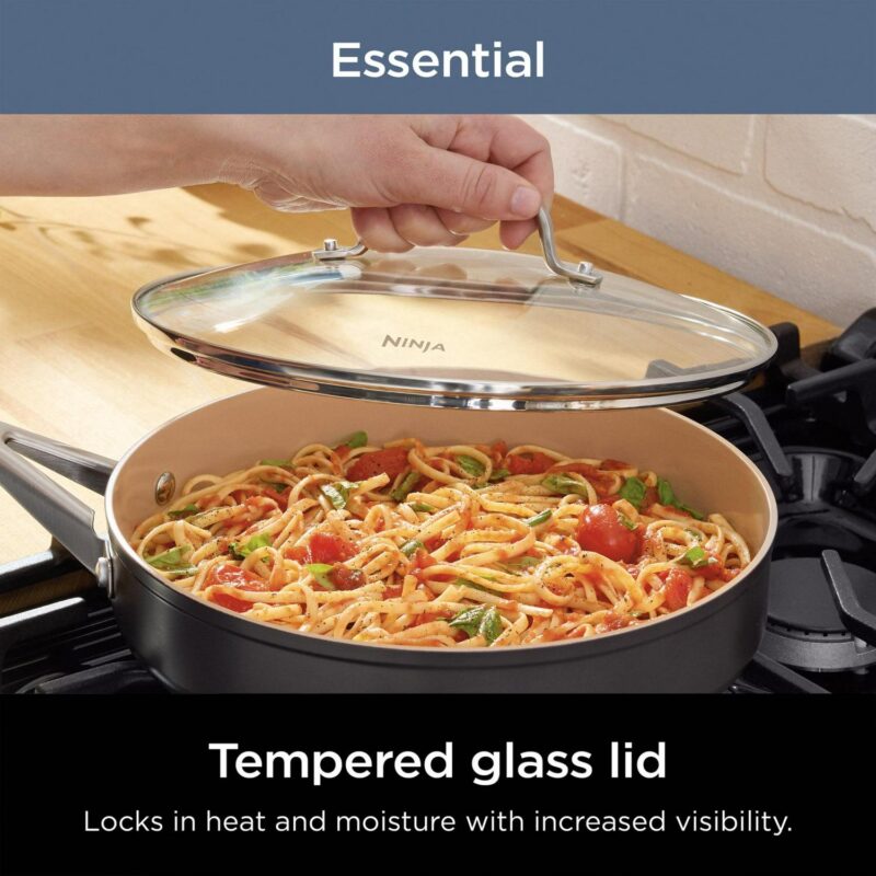 Ninja Extended Life Essential Ceramic 12-Piece Cookware Set, PFOA/PFAS Free, CW89012 - Image 10
