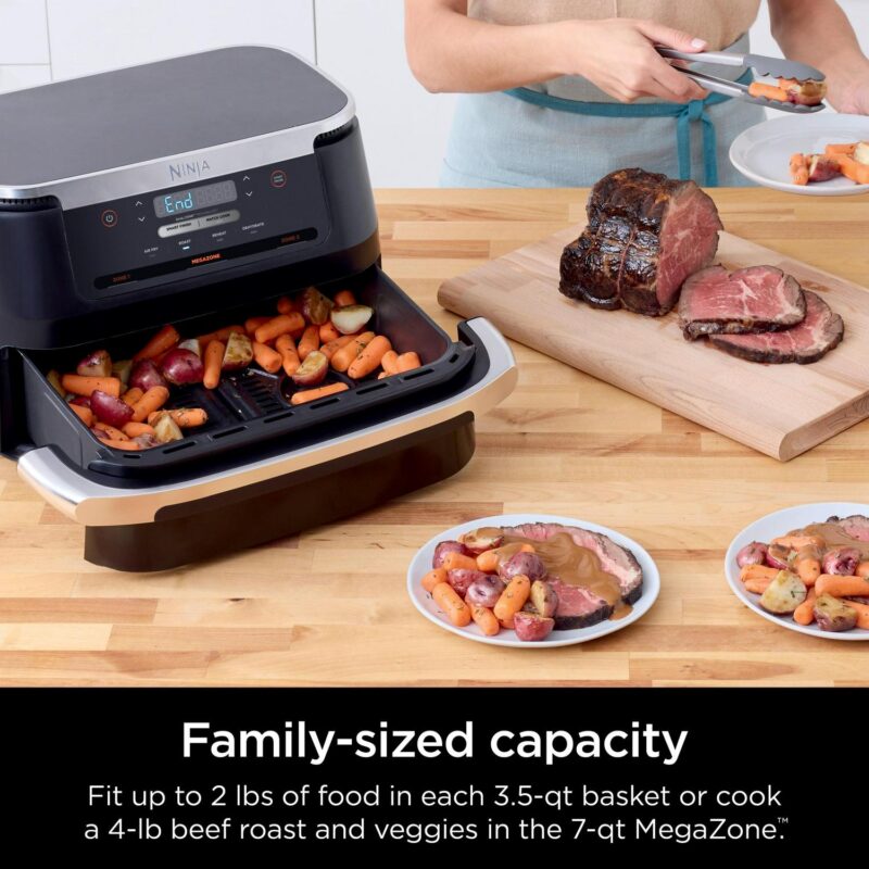 Ninja Foodi 4-in-1 DualZone FlexBasket Air Fryer with 7-Qt MegaZone, DZ070 - Image 6