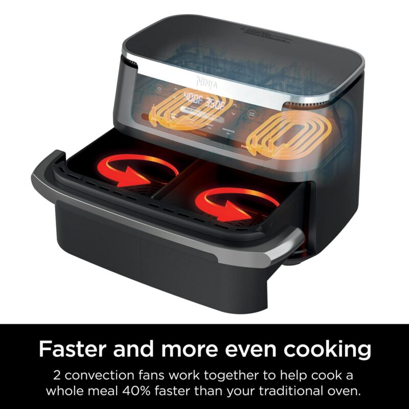 Ninja Foodi 4-in-1 DualZone FlexBasket Air Fryer with 7-Qt MegaZone, DZ070 - Image 8