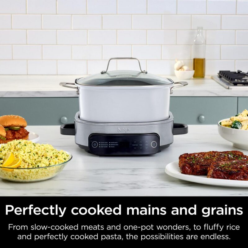 Ninja Foodi 6.5 qt Everyday PossibleCooker, Stainless Steel/White, Multi Cooker, Slow Cooker, MC1100 - Image 3