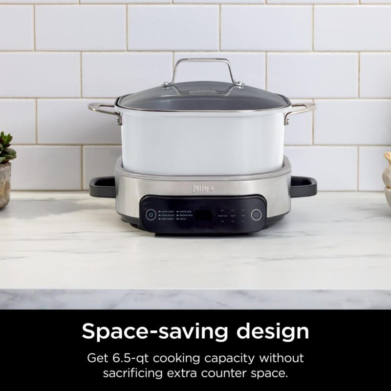 Ninja Foodi 6.5 qt Everyday PossibleCooker, Stainless Steel/White, Multi Cooker, Slow Cooker, MC1100 - Image 8