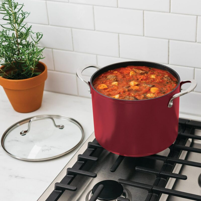 Ninja Foodi NeverStick Essential 11-Piece Cookware Set, Red - Image 7