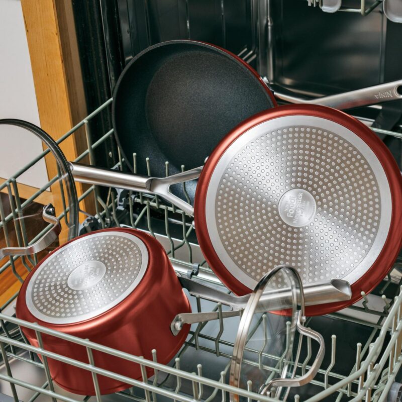 Ninja Foodi NeverStick Essential 11-Piece Cookware Set, Red - Image 5