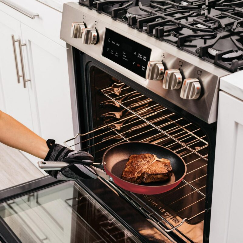 Ninja Foodi NeverStick Essential 11-Piece Cookware Set, Red - Image 3