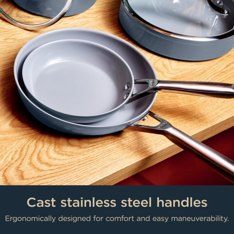 Ninja NeverStick Ceramic Pro 10-Piece Cookware Set, Blue, CW38000 - Image 10