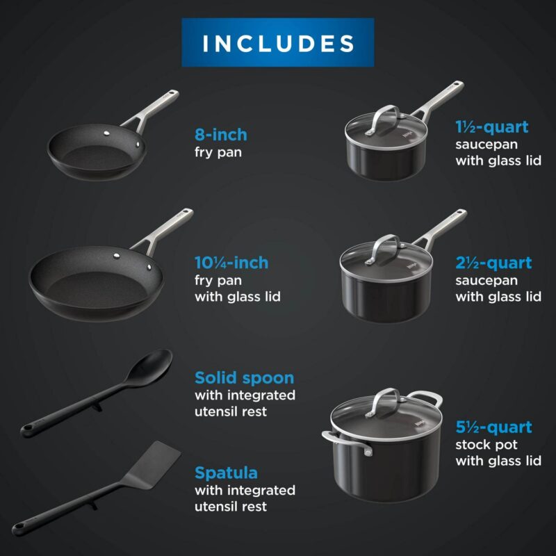 Ninja NeverStick Essential 10-Piece Cookware Set, C19010 - Image 8