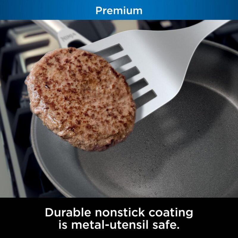 Ninja NeverStick Premium Hard-Anodized 10-Piece Cookware Set, C39010 - Image 3