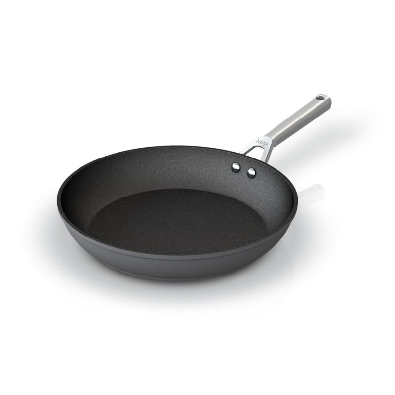 Ninja NeverStick Premium 12-inch Fry Pan, Hard-Anodized, Nonstick, Durable and Oven Safe to 500A F, Slate Grey C30030