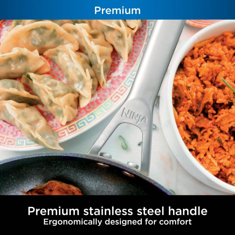 Ninja NeverStick Premium Hard-Anodized 10-Piece Cookware Set, C39010 - Image 7