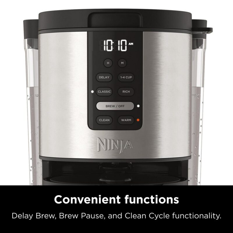 Ninja Programmable XL 14-Cup Coffee Maker, Glass Carafe, Permanent Filter, Stainless Steel, DCM200 - Image 11