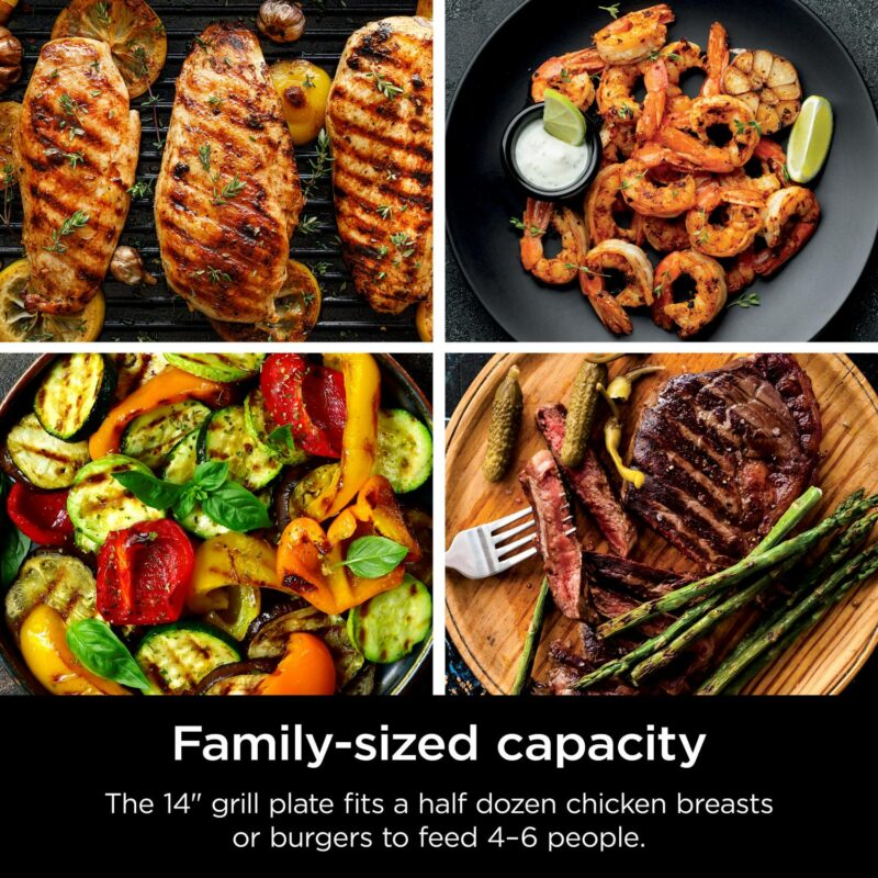 Ninja Sizzle Smokeless Indoor Grill with Nonstick Grill Plate, GR100 - Image 6