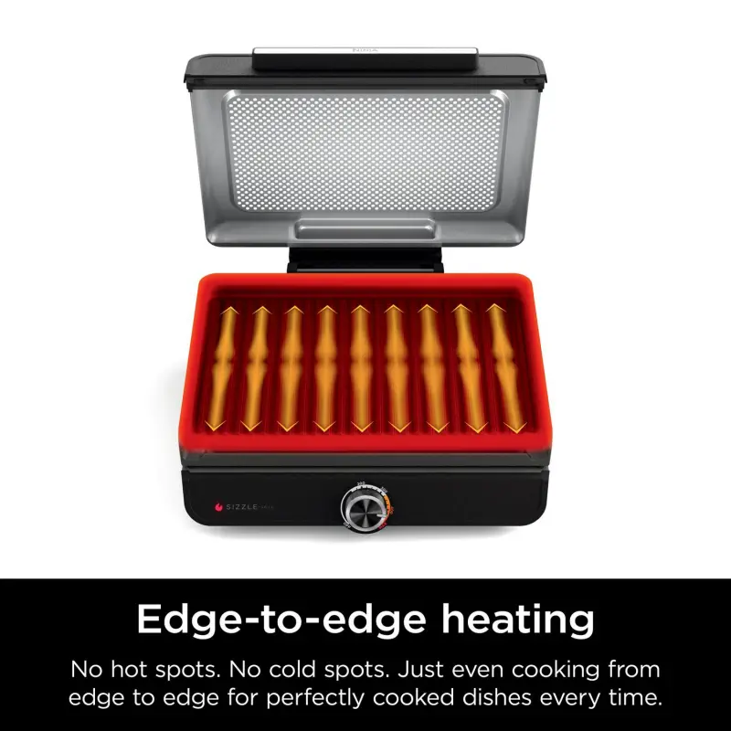Ninja Sizzle Smokeless Indoor Grill with Nonstick Grill Plate, GR100 - Image 5
