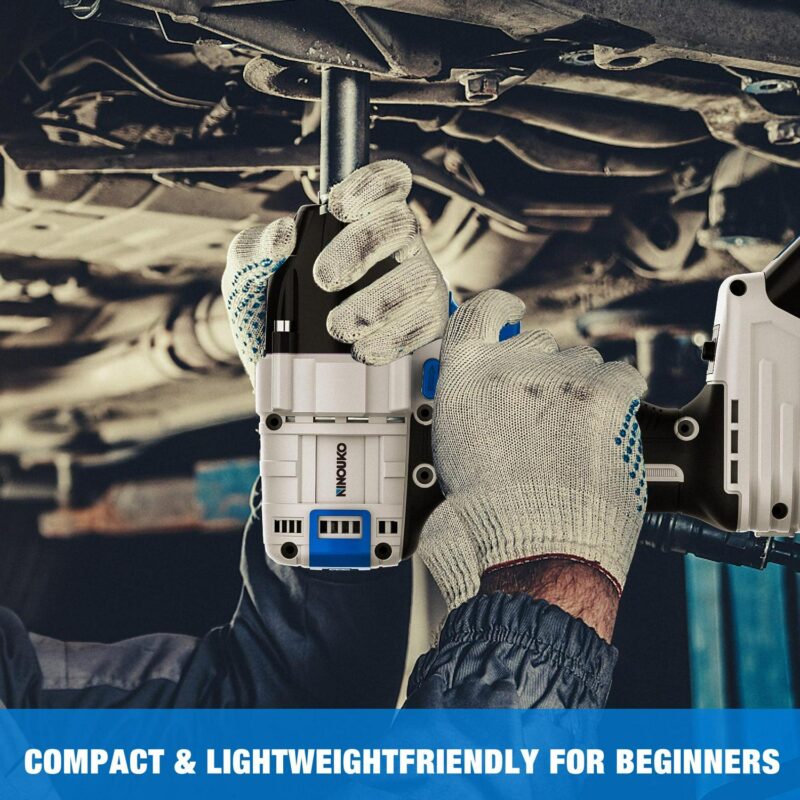 Ninouko 20V 1/2 inch Cordless Impact Wrench/Driver Kit with Battery and Charger - Image 4