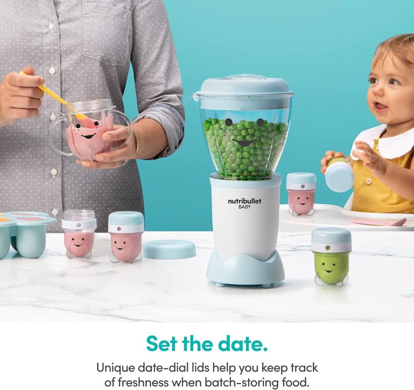 NutriBullet NBY-50100 Baby Complete Food-Making System, 32-Oz, White, Blue, Clear - Image 3