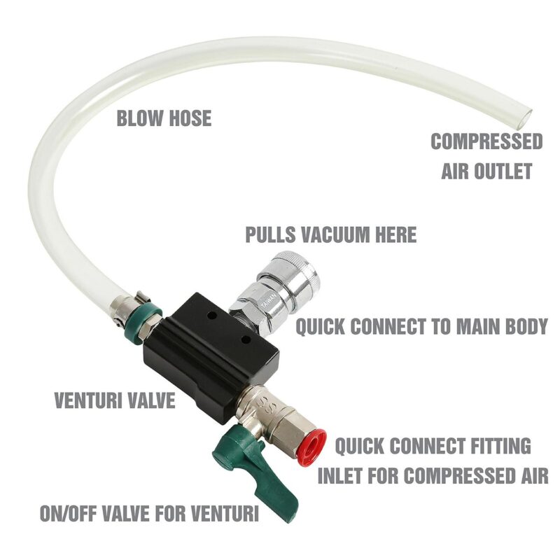OEMTOOLS 24444 Universal Fit Coolant System Refiller Kit, 5 Adapters, Eliminate Trapped Air, Test Radiator and Heating Core Lines for Leaks, Vacuum Fill Coolant Tool, Vacuum Leak Tester - Image 7