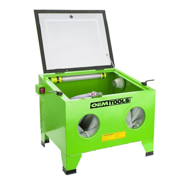 OEMTOOLS 24815 Bench Top Abrasive Blast Cabinet, Removes Rust, Grime, and Paint