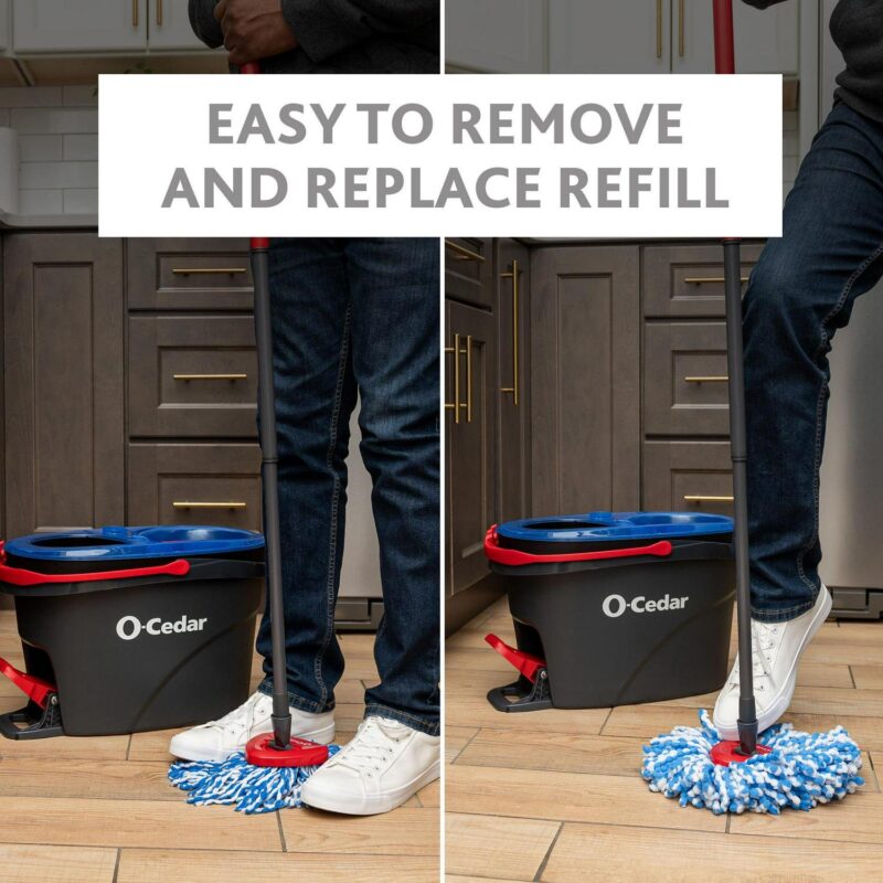 O-Cedar RinseCleana c Clean Water Spin Mop and Bucket System | Clean with Clean Water | Removes 99% of Bacteria - Image 8