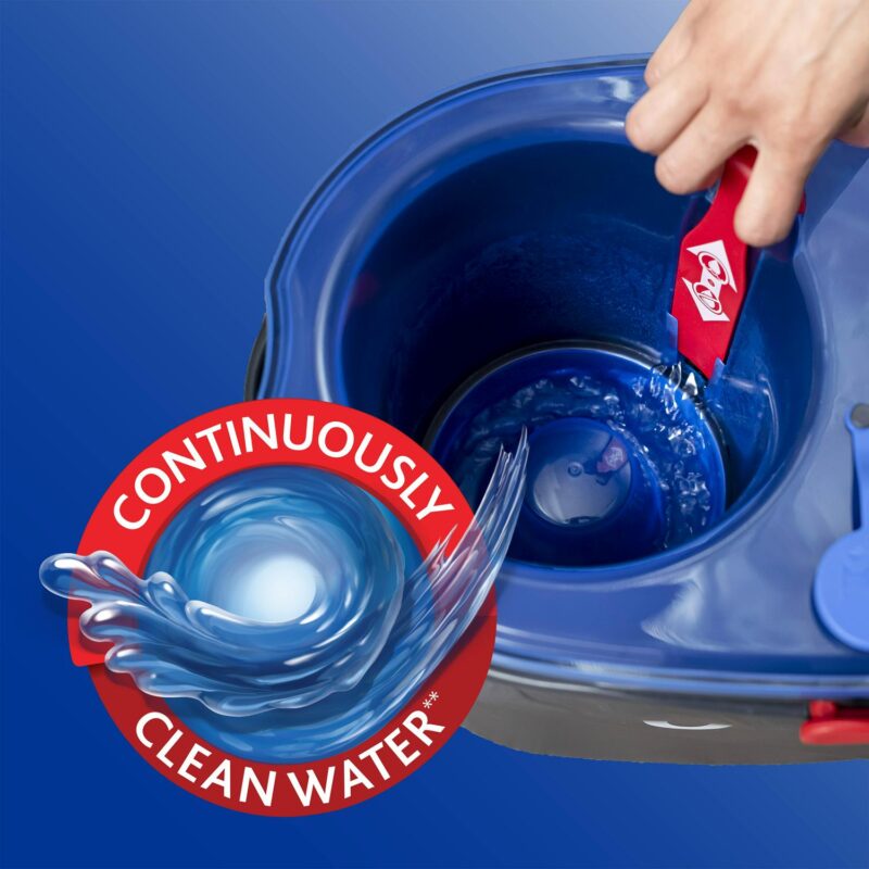 O-Cedar RinseCleana c Clean Water Spin Mop and Bucket System | Clean with Clean Water | Removes 99% of Bacteria - Image 4