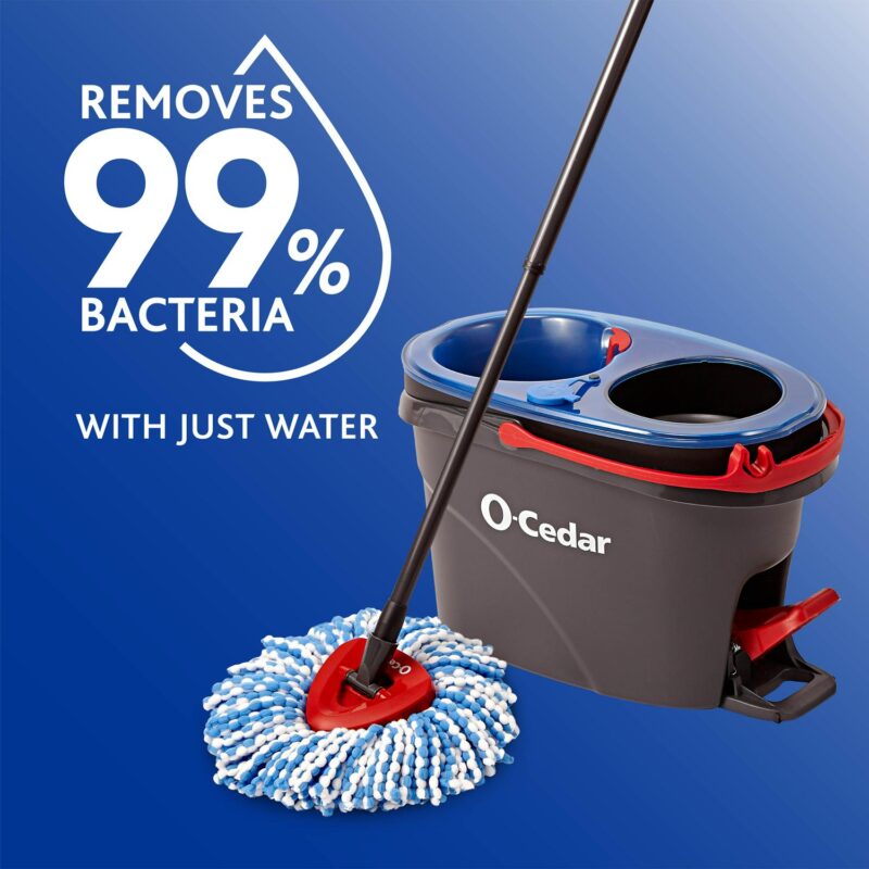 O-Cedar RinseCleana c Clean Water Spin Mop and Bucket System | Clean with Clean Water | Removes 99% of Bacteria - Image 5