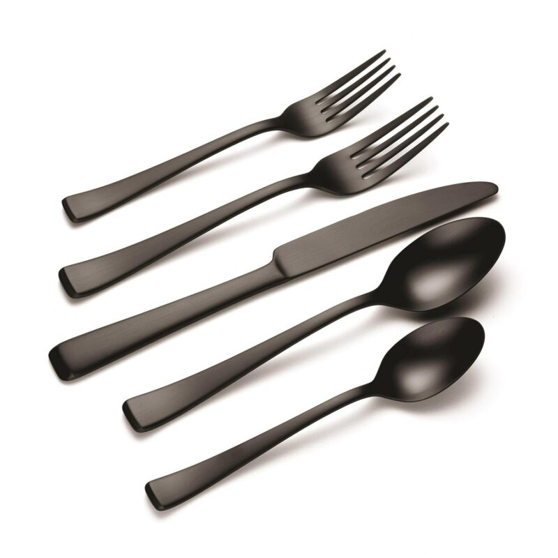 Oneida Harding 20-Piece Black Satin Stainless Steel Flatware Set (Service for 4) - Image 3