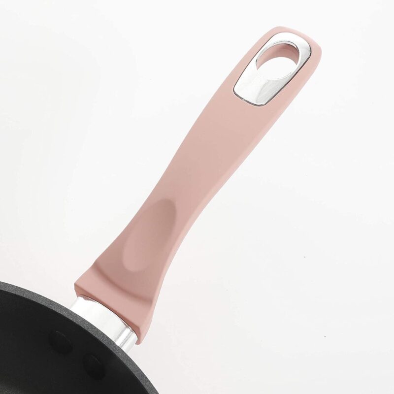 Oster 12 Piece Aluminum Non Stick Home Frying Pot and Pan Cookware Set, Dusty Rose - Image 2