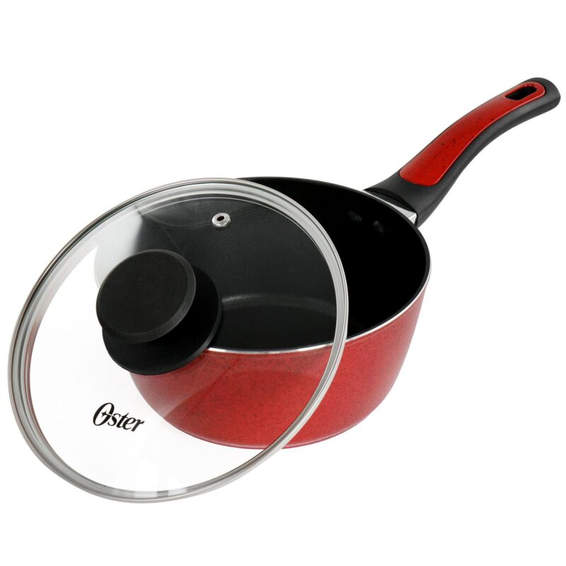 Oster 7 Piece Non Stick Aluminum Cookware Set in Red - Image 3