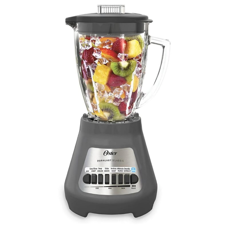 Oster BLSTMEGG00000 Classic 8-Speed Blender, Gray - Quantity 1