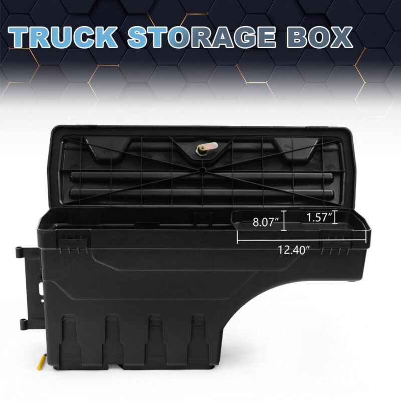 PIT66 Left and Right Side Truck Bed Storage Box Toolbox Fit For Toyota Tacoma 2005-2020 - Image 4