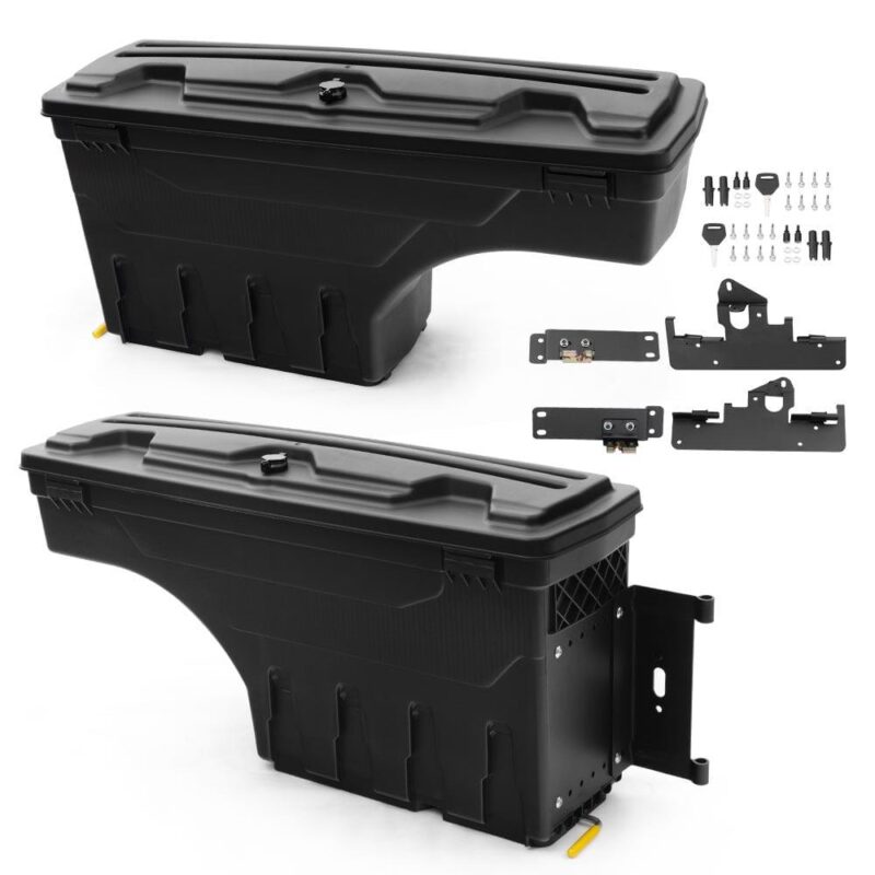 PIT66 Left and Right Side Truck Bed Storage Box Toolbox Fit For Toyota Tacoma 2005-2020