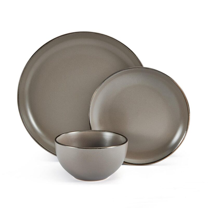 Pfaltzgraff Hadlee 12-piece Dinnerware set Stoneware in Gray - Image 5