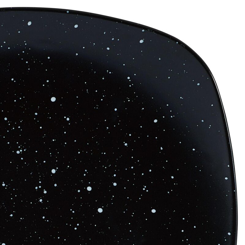 Pfaltzgraff Stella 12-piece Stoneware Square Dinnerware Set in Black Speckle Glaze - Image 9