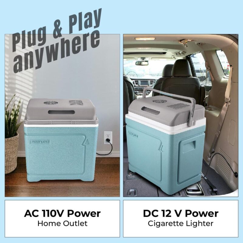 Pinnacle Thermoware Electric Cooler a Large 30L Portable Cooler for Hot and Cold Drinks and Food a 12v Travel Cooler for Car, Camper, RV, Van a Plug-In Cooler Refrigerator for Travel, Fishing, Hunting - Image 2