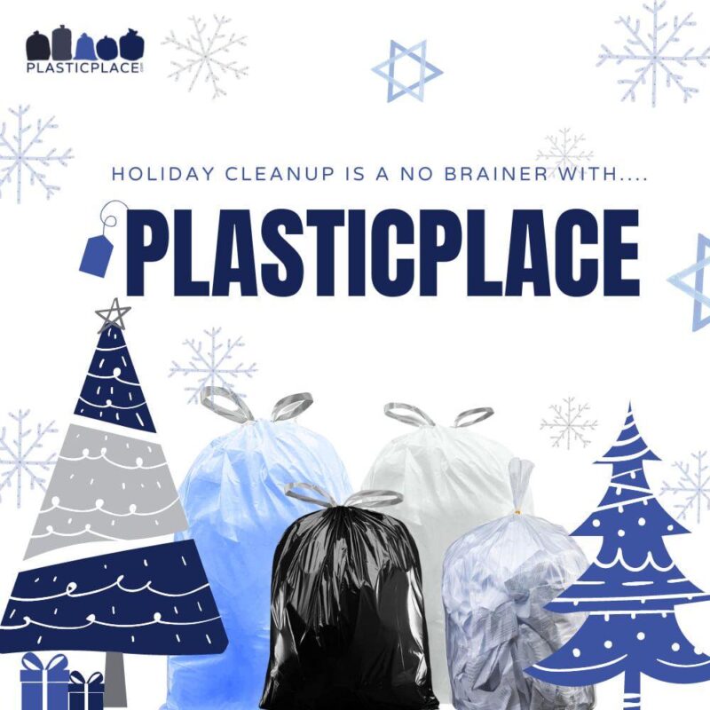 Plasticplace 13 Gallon Drawstring Kitchen Trash Bags | 0.9 Mil Thick | Leak-Proof and Durable | 200 Count, Clear - Image 4