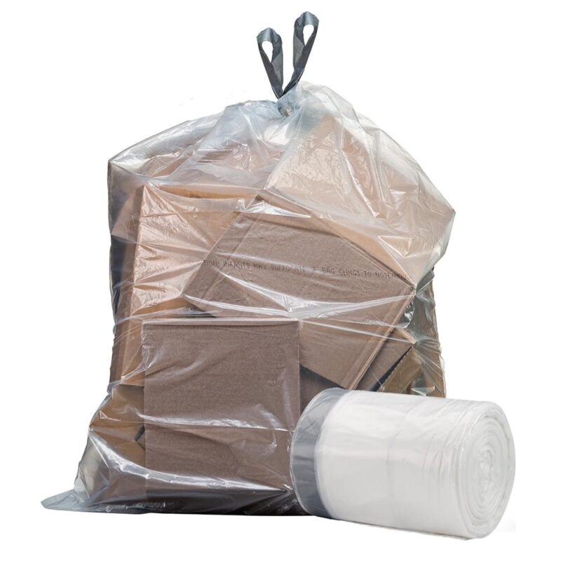 Plasticplace 13 Gallon Drawstring Kitchen Trash Bags | 0.9 Mil Thick | Leak-Proof and Durable | 200 Count, Clear - Image 5