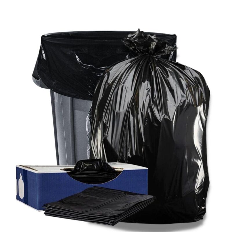 Plasticplace 55-60 Gallon Heavy Duty Trash Bags, Black, 1.5 Mil (100 Count) - Image 3