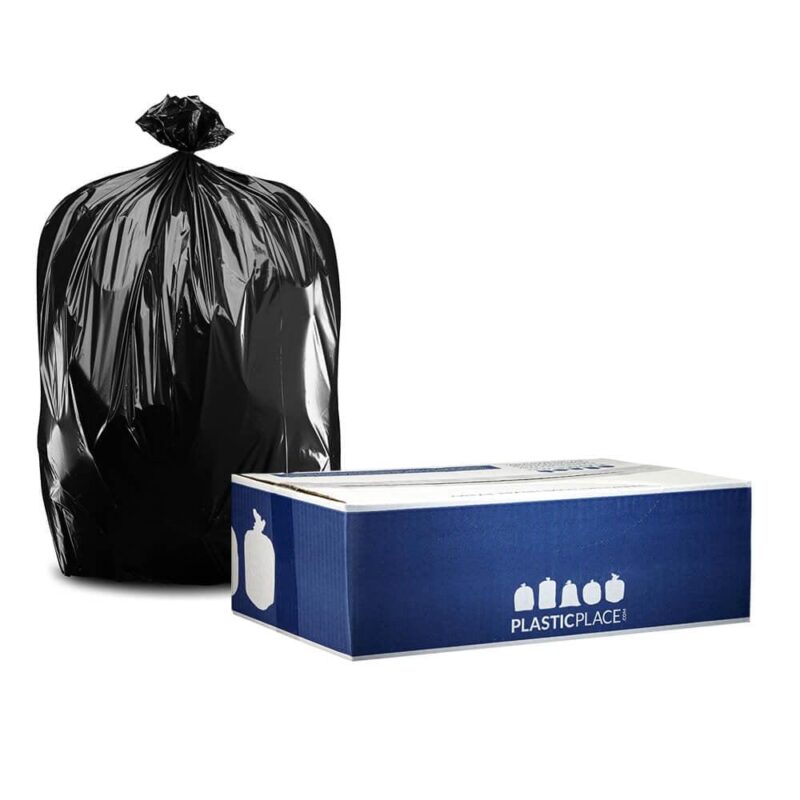Plasticplace 65 Gallon Extra Heavy Duty Trash Bags, 50 Count, Black - Image 4
