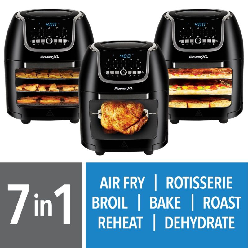 PowerXL Vortex Air Fryer Pro Plus 10 Quart Capacity, Black, 1700 Watts, - Image 3
