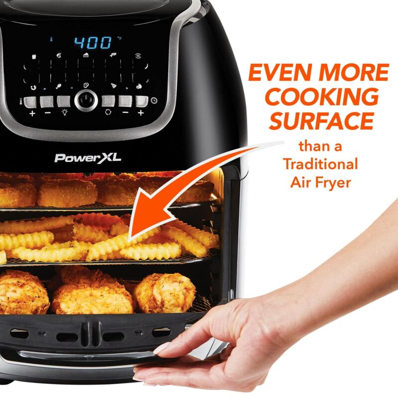 PowerXL Vortex Air Fryer Pro Plus 10 Quart Capacity, Black, 1700 Watts, - Image 9