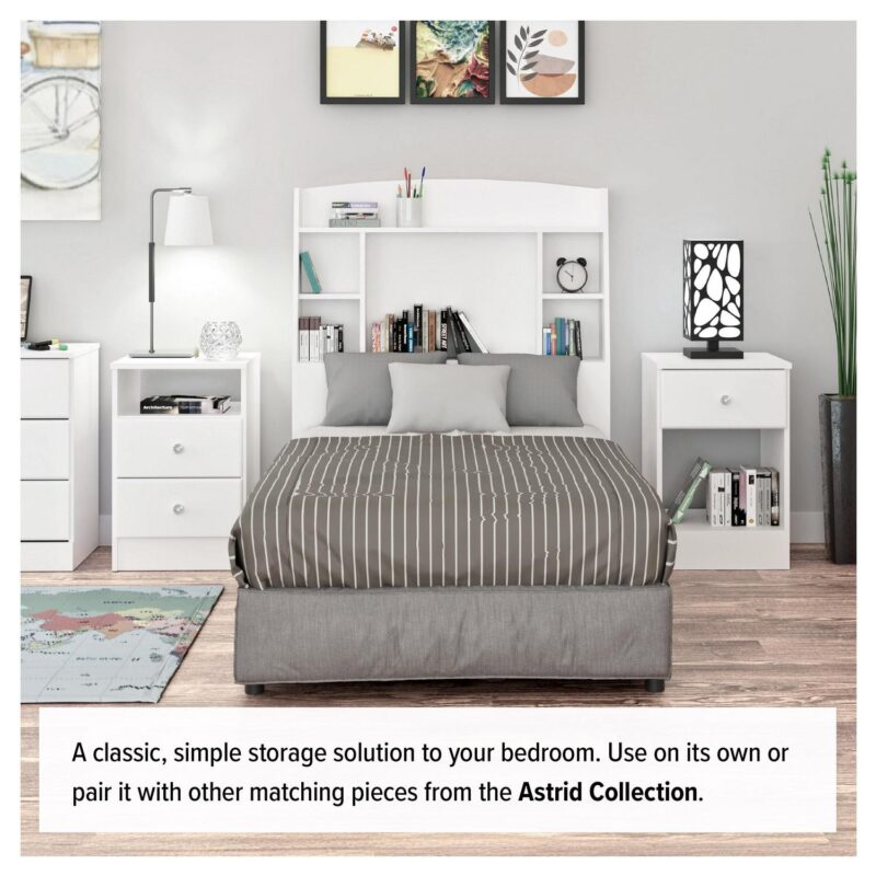 Prepac Astrid 6-Drawer Tall Chest, Crystal White - Image 8