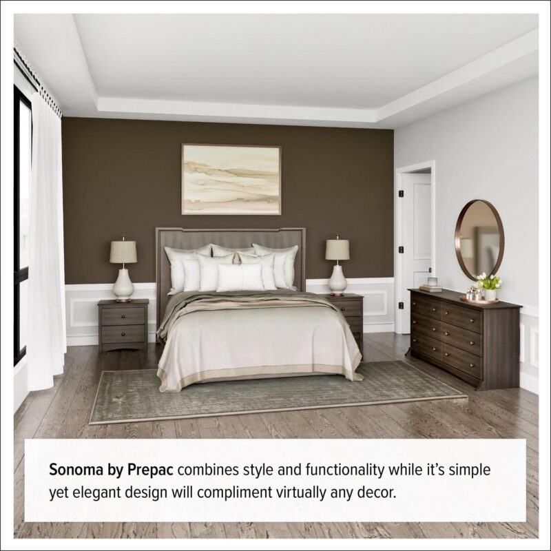 Prepac Fremont Espresso 5-Drawer Chest Dresser for Bedroom for Kids and Adults, 17.75 Dx31.5 Wx44.75 H - Image 9