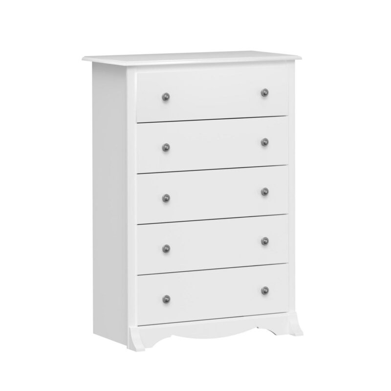 Prepac Sonoma Superior 5-Drawer Chest for Bedroom - Spacious and Stylish Chest of Drawers, Measuring 17.75 D x 31.5 W x 44.75 H, In White Finish