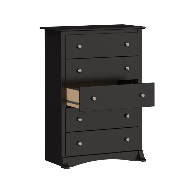 Prepac Sonoma Superior 5-Drawer Chest for Bedroom - Spacious and Stylish Chest of Drawers, Measuring 17.75 D x 31.5 W x 44.75 H, In Black Finish - Image 11