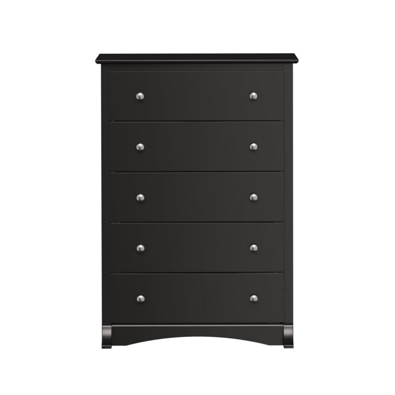 Prepac Sonoma Superior 5-Drawer Chest for Bedroom - Spacious and Stylish Chest of Drawers, Measuring 17.75 D x 31.5 W x 44.75 H, In Black Finish - Image 2