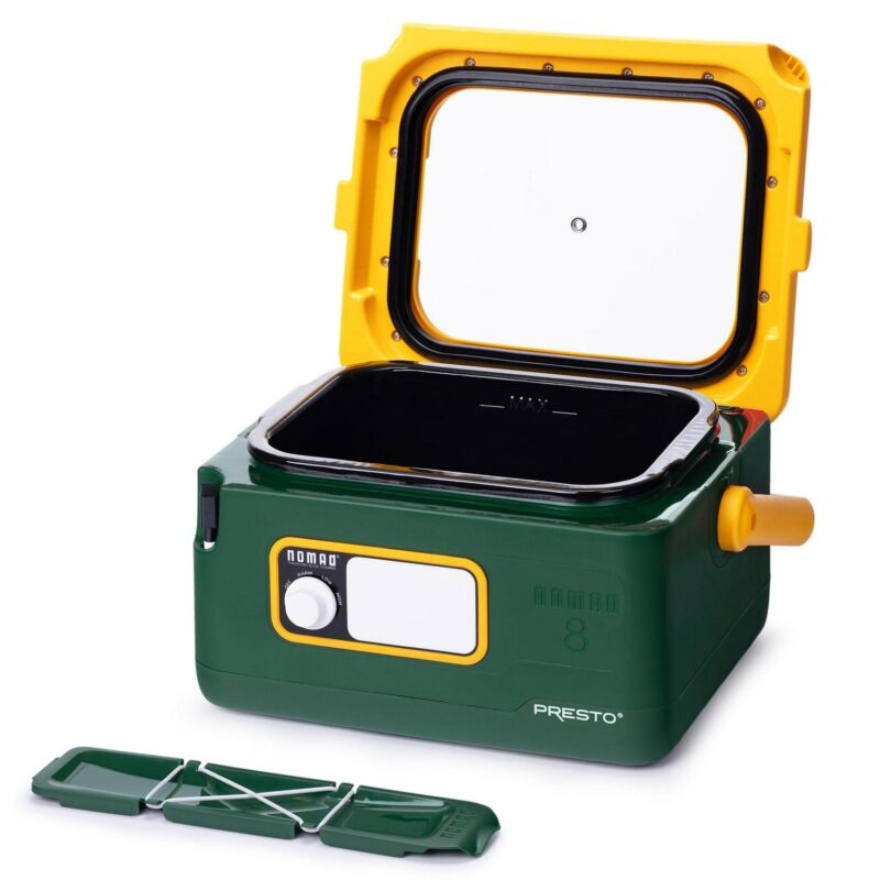 Presto 8-Quart Nomad Traveling Slow Cooker, Green/Gold - Image 4