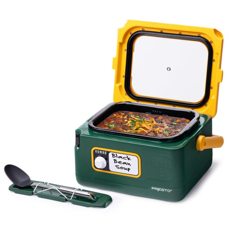 Presto 8-Quart Nomad Traveling Slow Cooker, Green/Gold - Image 9
