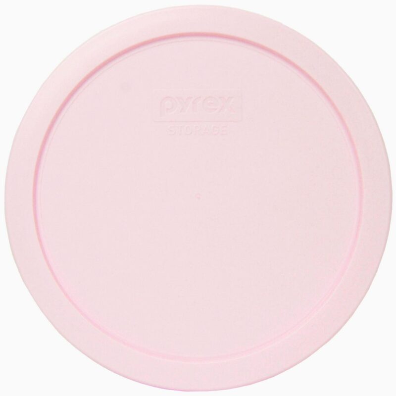 Pyrex (4) 7203 7-Cup Glass Food Storage Bowls and (4) 7402-PC Loring Pink Plastic Lids - Image 4