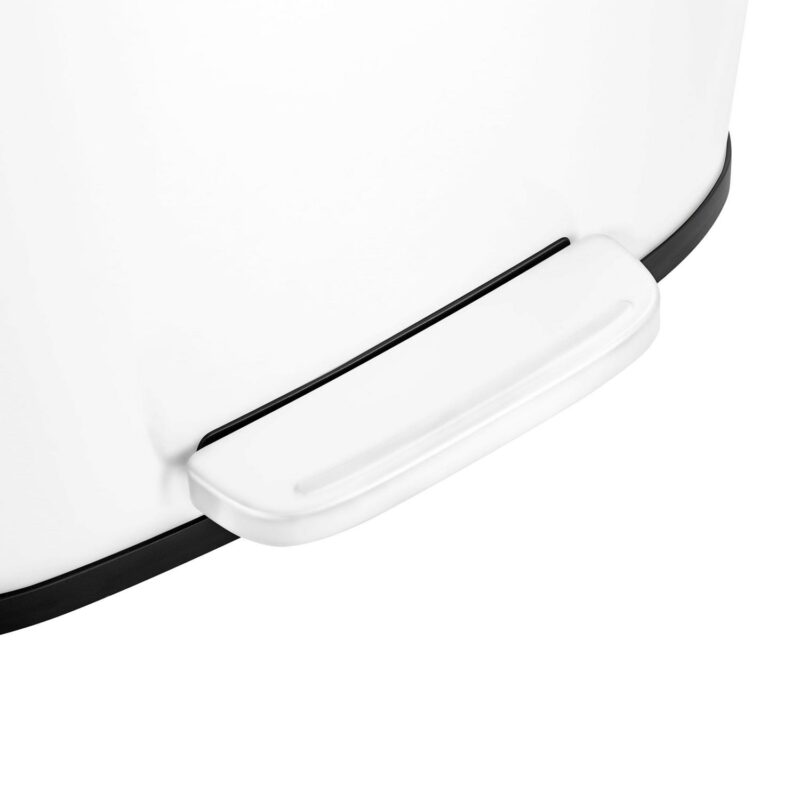 Qualiazero 13.2 Gallon Trash Can, Rectangular Step On Kitchen Trash Can, White - Image 9