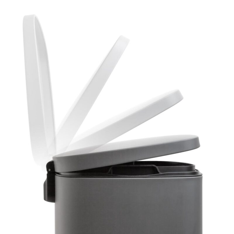 Qualiazero 13.2 Gallon and 3.2 Gallon Trash Can Combo, Rectangular Shape Step Can Combo - Matte Gray - Image 10
