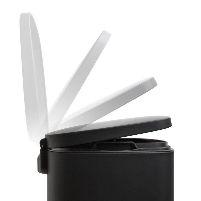 Qualiazero 13.2 Gallon and 3.2 Gallon Trash Can Combo, Rectangular Shape Step Can Combo - Matte Black - Image 3