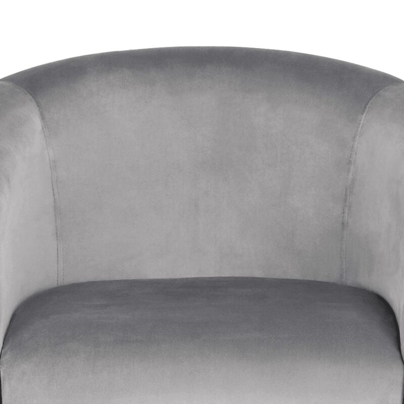 Renwick Modern Upholstered Tub Chair, Set of 2, Gray Velvet - Image 3